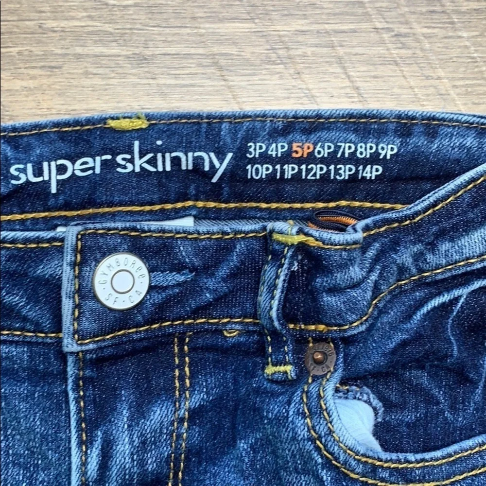 Gymboree Super Skinny Patch Jeans sz 5 Plus